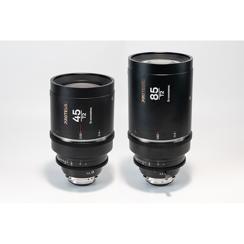  LAOWA Proteus 2X Anamorphic 2Lens Bundle (45mm, 85mm) フレアカラー：Silver 対応マウント：Canon EF/Arri PL Feet表記   シネレンズ アナモフィック シルバー スーパー35 LAO0450