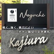 表札 チタン (titan) 切り文字 チタリオ (Titalio) 筆記体 おしゃれ  シンプル ローマ字 戸建て