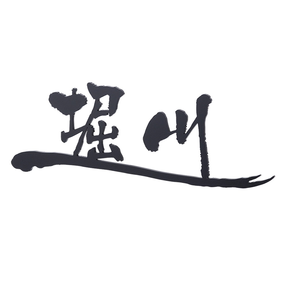 表札 ステンレス 漢字のアイアン調ステンレス切り文字表札 SK-和ライン-2B　漢字