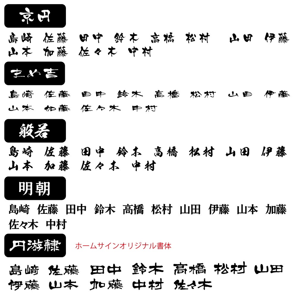 表札 ステンレス 切り文字 漢字 アイアン調ステンレス表札 ステン文字-和英（SKW）350×58mm to-02