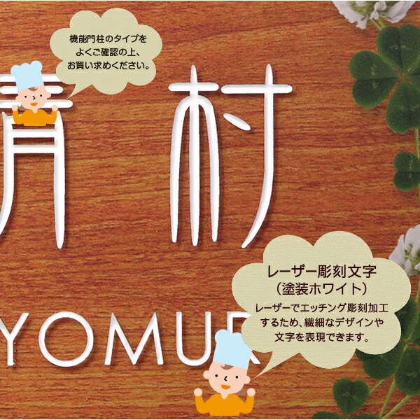 表札 アクリル 門柱 ファノーバ用表札 Acorde(アコルデ)E-FN-62 三協アルミ