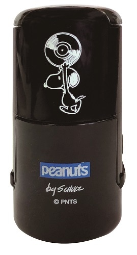 スヌーピー 日付印21mm R-524D インク黒 スタンプ台内蔵型 (WEB