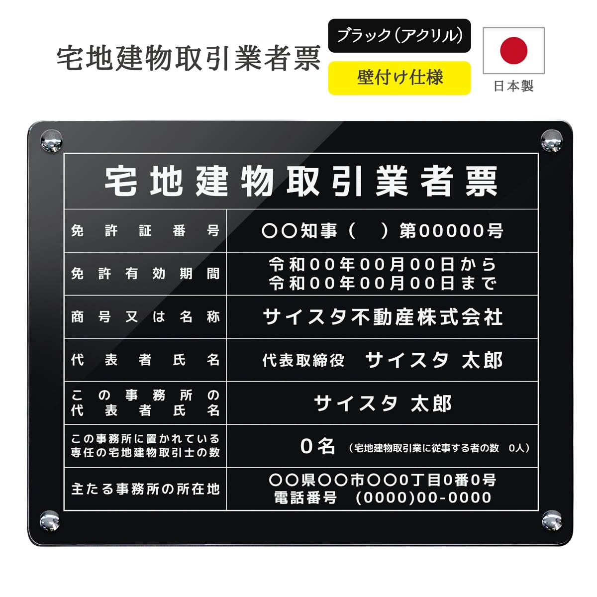宅地建物取引業者票 宅地建物取引業者票（令和7年4月1日改正版） : 不動産応援ブログ