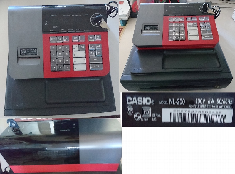 カシオ 電子レジスター NL−200 RD 赤 未使用品 電子レジスタ 100v