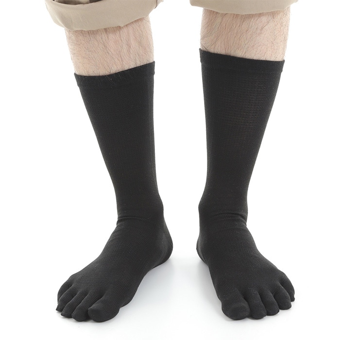 【在庫一掃セール】紳士用フリーサイズ五本指靴下　SILKDEKYOTO