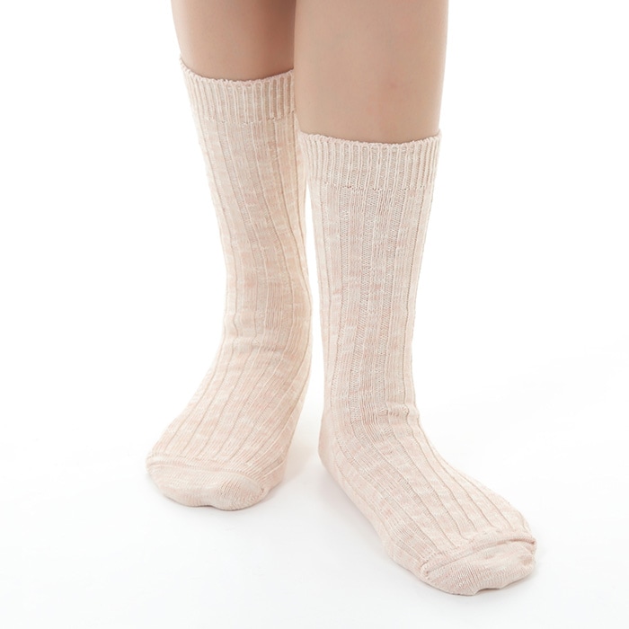 【在庫一掃セール】オーガニックコットン　お出かけ2枚重ね履きソックス　綿コットン100％　/SILK DE KYOTOオリジナル