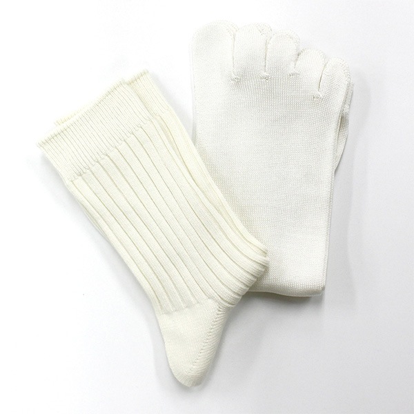 2枚重ね冷えとり靴下 絹シルク100％×綿コットン90％ /SILK DE