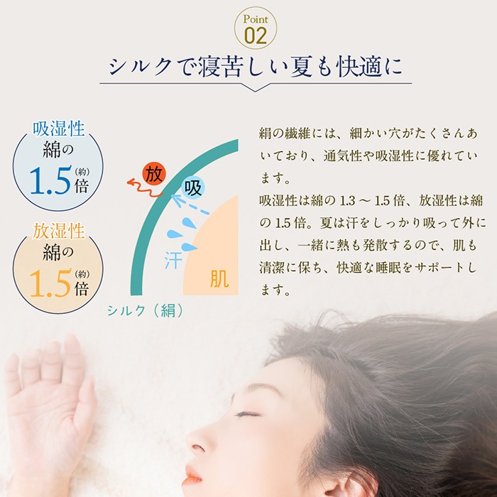 【結び紐の長さを改良！】シルク枕カバー　SILK DE KYOTOオリジナル