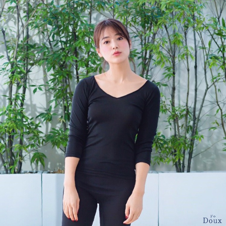 7分袖シャツ シルク100％ SILK DE KYOTOオリジナル【Douxドゥ