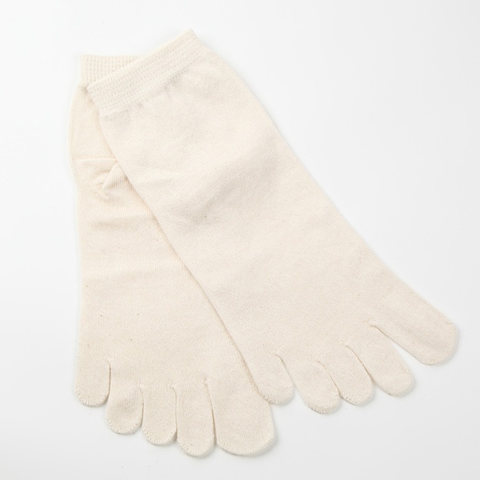 【在庫一掃セール】オーガニックコットン　お出かけ2枚重ね履きソックス　綿コットン100％　/SILK DE KYOTOオリジナル