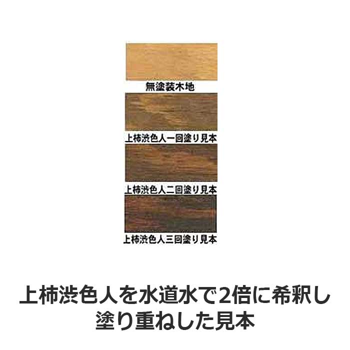 上柿渋色人1L(1000ml) 木部や繊維への着色 古代色 染色 シックハウス