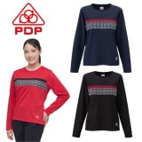 PDP(ピーディーピー) 女性用 長袖 クルーネック ゲームシャツ PTW-3103