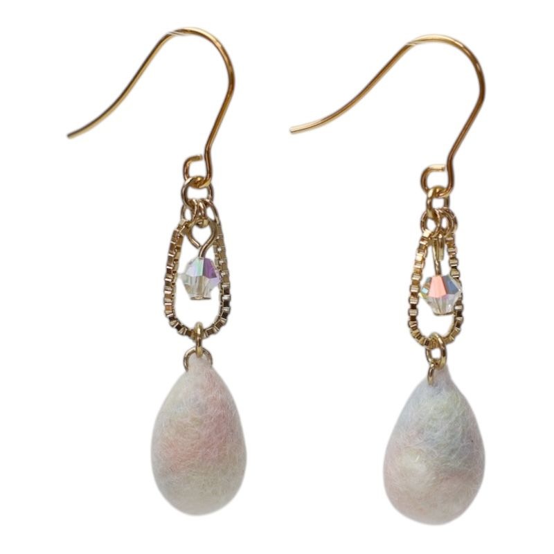 ダブルドロップスピアス/イヤリング(スワン)