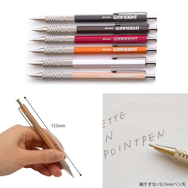 Infieight インフィエイト メタルローレットウッデンボールペン ショートサイズ Sサイズ メール便ok