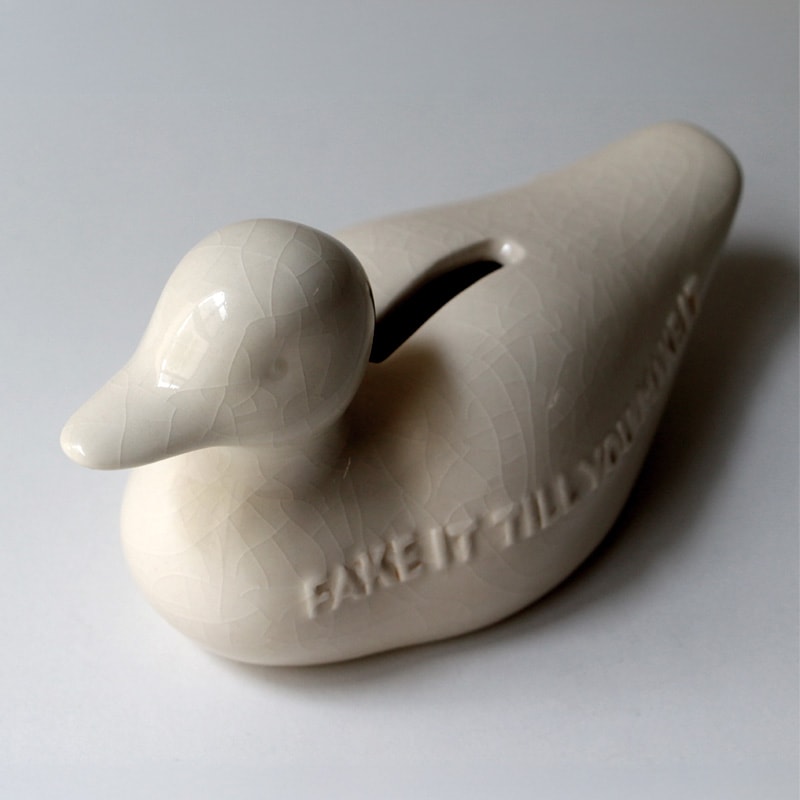 Crackle Decoy Bank / クラックル デコイ バンク 貯金箱 おしゃれ 陶器