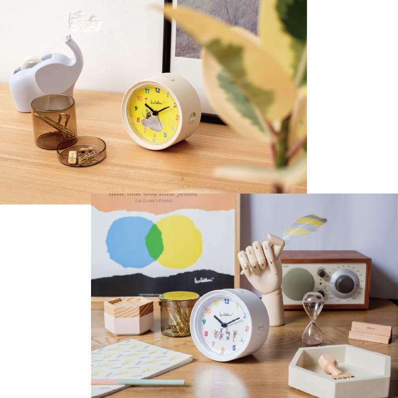 目覚めが楽しくなる♪ レオ・レオニ アラームクロック 置き時計