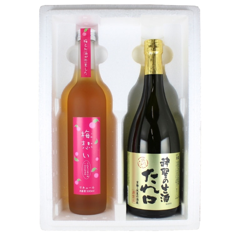 神聖の生原酒 たれ口 日本酒 720ml&梅想い 梅酒 500ml セット【送料込】