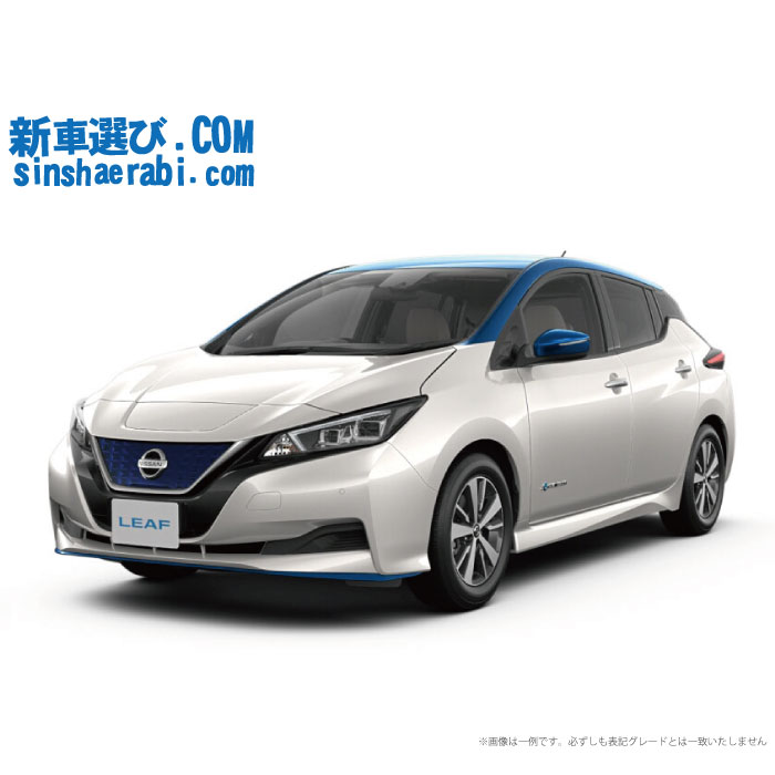《新車 ニッサン リーフ 2WD e+ X 》<br>☆こちらの新車にはEV専用NissanConnectナビ・純正オプション アラウンドビューモニター・前後監視タイプ ドライブレコーダー・ETC・フロアマット・ドアバイザーが標準装備されてます!