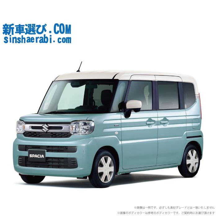 《新車 スズキ スペーシア 4WD 660 HYBRID X 》<br>☆こちらの新車には7インチフルセグナビ・前後監視タイプ ドライブレコーダー・バックカメラ・ETC・フロアマット・ドアバイザーが標準装備されてます!