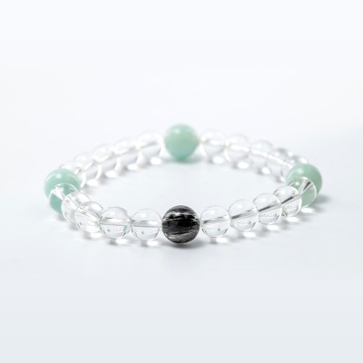 メンズ★MEN'S【アマゾナイト】使用★勝運上昇パワーストーンブレスレット★白崎八幡宮手作りお守り★