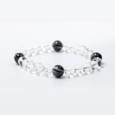 メンズ★MEN'S【天眼石】使用★厄除開運パワーストーンブレスレット★白崎八幡宮手作りお守り★