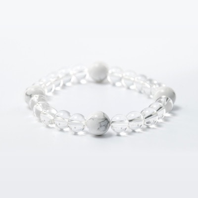 メンズ★MEN'S【ハウライト】使用★身体健康パワーストーンブレスレット★白崎八幡宮手作りお守り★