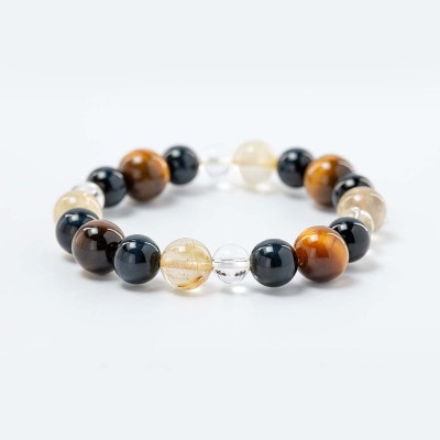 潜在能力を引き出せ！４月の誕生石【水晶】ダーク系 高級ルチルクォーツ 神社で祈願済み