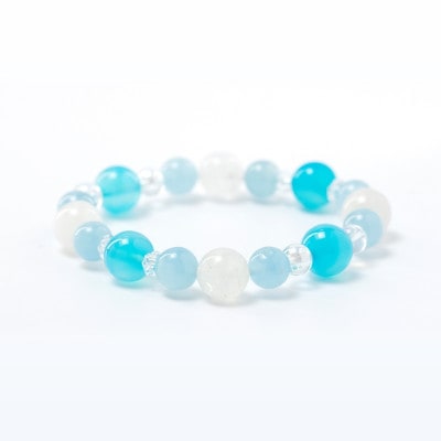 感受性よ高まれ！レディース【ムーンストーン】６月の誕生石 パワーストーンブレスレット ブルー系