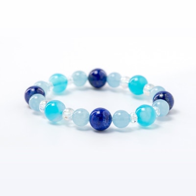 最高の幸運をゲット！レディース【ラピスラズリ】９月の誕生石　パワーストーンブレスレット　ブルー系