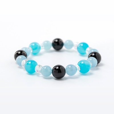 心に活力と勇気を！レディース【トルマリン】１０月の誕生石　パワーストーンブレスレット　ブルー系