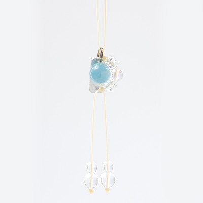 コミュニケーションをサポート！【アクアマリン】３月の誕生石　一粒ストラップ★開運招福★