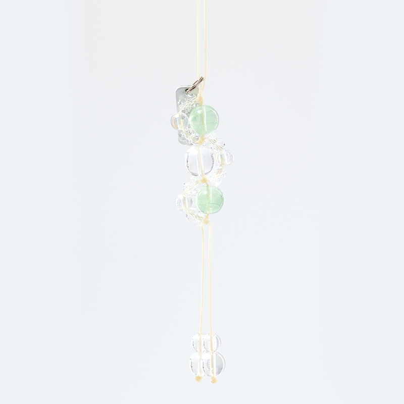 学業成就 パワーストーン三連ストラップ フローライト｜白崎八幡宮