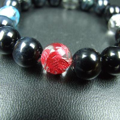 ブレスレット【ブルータイガーアイ】□メンズ□四神四色□｜白崎八幡宮