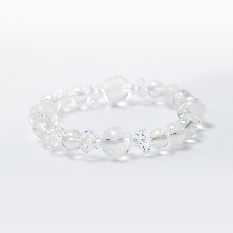 ブレスレット【アクアオーラ＆C水晶】□兼用□四神水晶彫り□｜白崎八幡宮