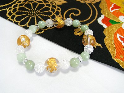 開運・風水四神獣【翡翠&クラック水晶】 メンズ/パワーストーン