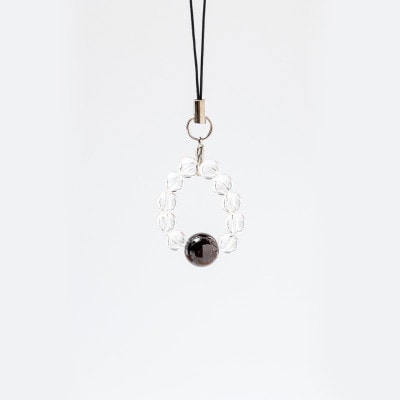 【ガーネット】　1月の誕生石 ガーネット　輪形ストラップお守り/パワーストーン/誕生日/アクセ