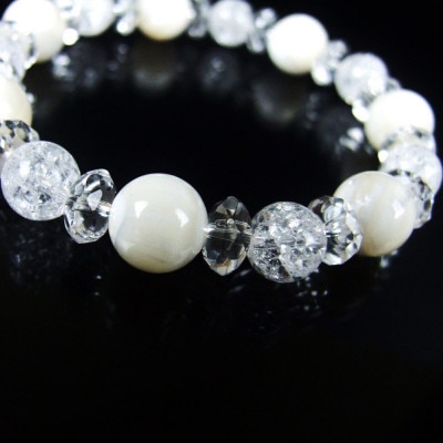 マザーオブパール&クラック水晶 神社で祈願済み