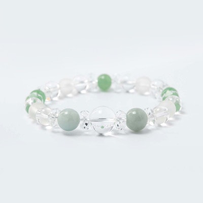癒しのブレスレット 翡翠&アベンチュリン パワーストーンブレスレットお守り 神社で祈願済み