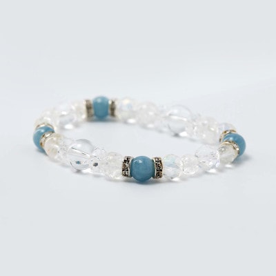 ３月（弥生）の誕生石 アクアマリン パワーストーンブレスレットお守り 神社で祈願済み