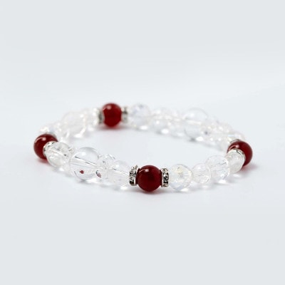 ７月（文月）の誕生石 カーネリアン パワーストーンブレスレットお守り 神社で祈願済み