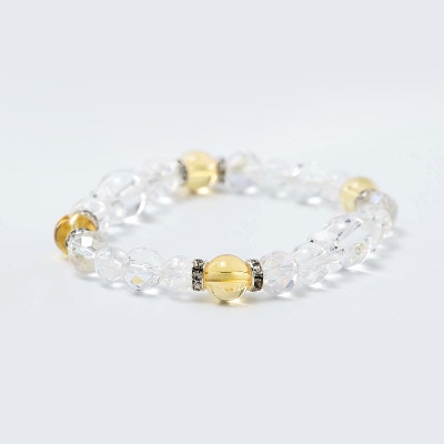 １１月（霜月）の誕生石 シトリン パワーストーンブレスレットお守り 神社で祈願済み