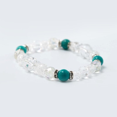 １２月（師走）の誕生石 ターコイズ パワーストーンブレスレットお守り 神社で祈願済み
