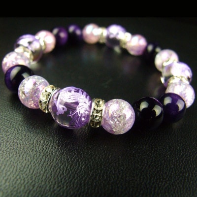 金運・仕事運・洞察力【パープルタイガーアイ&パープルオーラクラック水晶】開運風水四神　神社で祈願済み