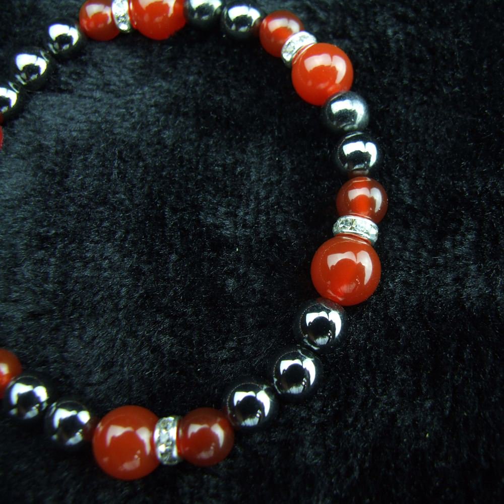 風水 六瓢（無病）パワーストーンブレスレット レディース 赤めのう