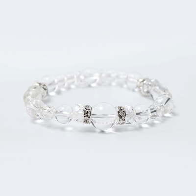 浄化・開運・魔除け　ラッキーパワーストーンブレスレット【水晶(クリスタル)】　神社で祈願済み