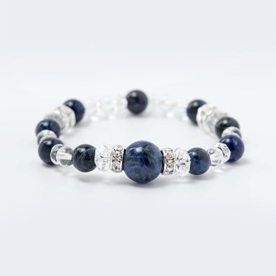 決断力を高める　ラッキーパワーストーンブレスレット【ソーダライト】　神社で祈願済み