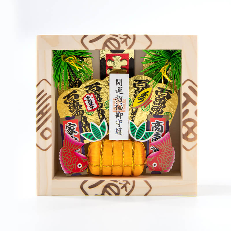 福枡飾（小） 開運・金運・財運UP・家内安全・交通安全｜白崎八幡宮