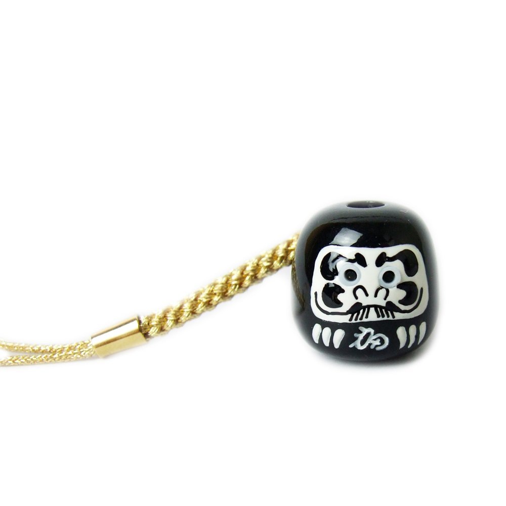 目出しだるまお守り（黒） ｜白崎八幡宮