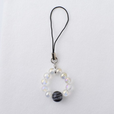 天眼石アクアオーラ水晶　輪形ストラップ
