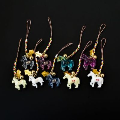 開運 午/馬(干支)のクリスタル根付お守り　全9種類セット